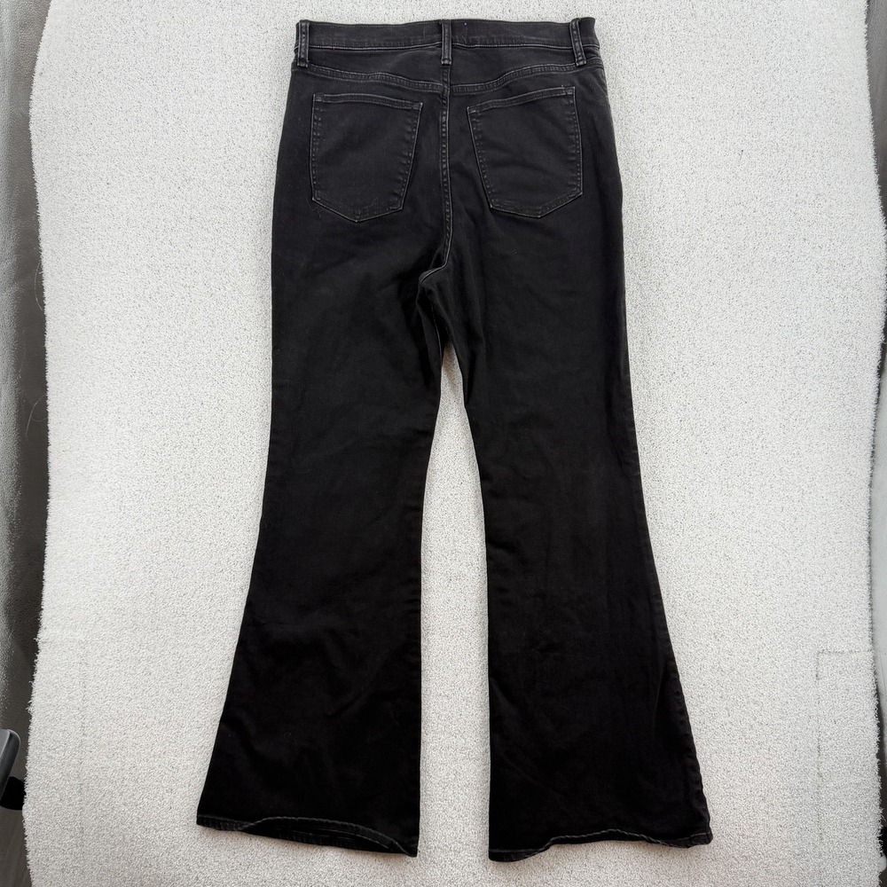 Abercrombie & Fitch Jeans Womens 14 Black The Flare Ultra High‎ Rise Stretch NWT - Picture 2 of 9